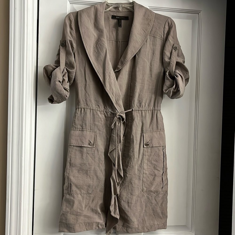 BCBG Maxazria Safari Ruffle Dress XXS